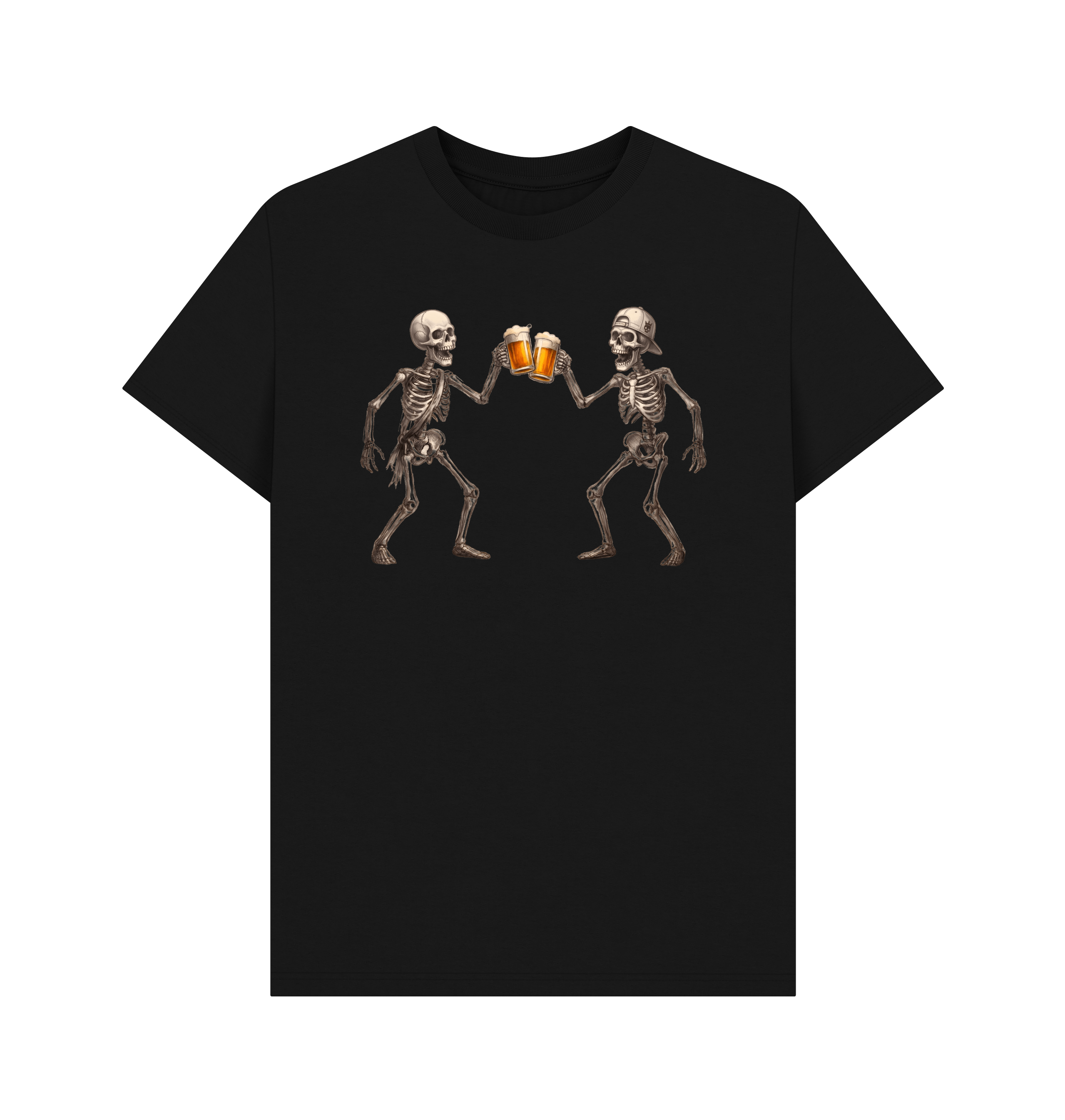Black Printed T-shirt Front