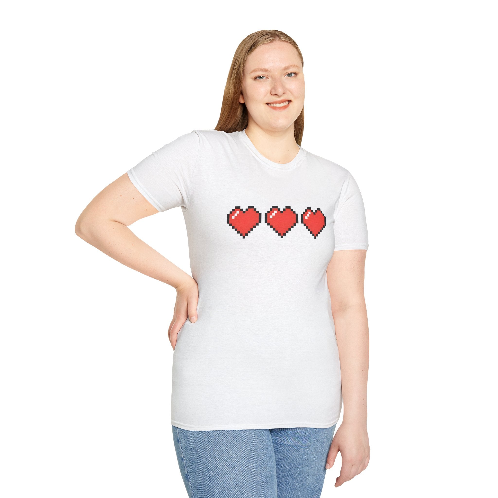 New Game - Pixel Heart "3 Lives" Retro Gamer T-Shirt