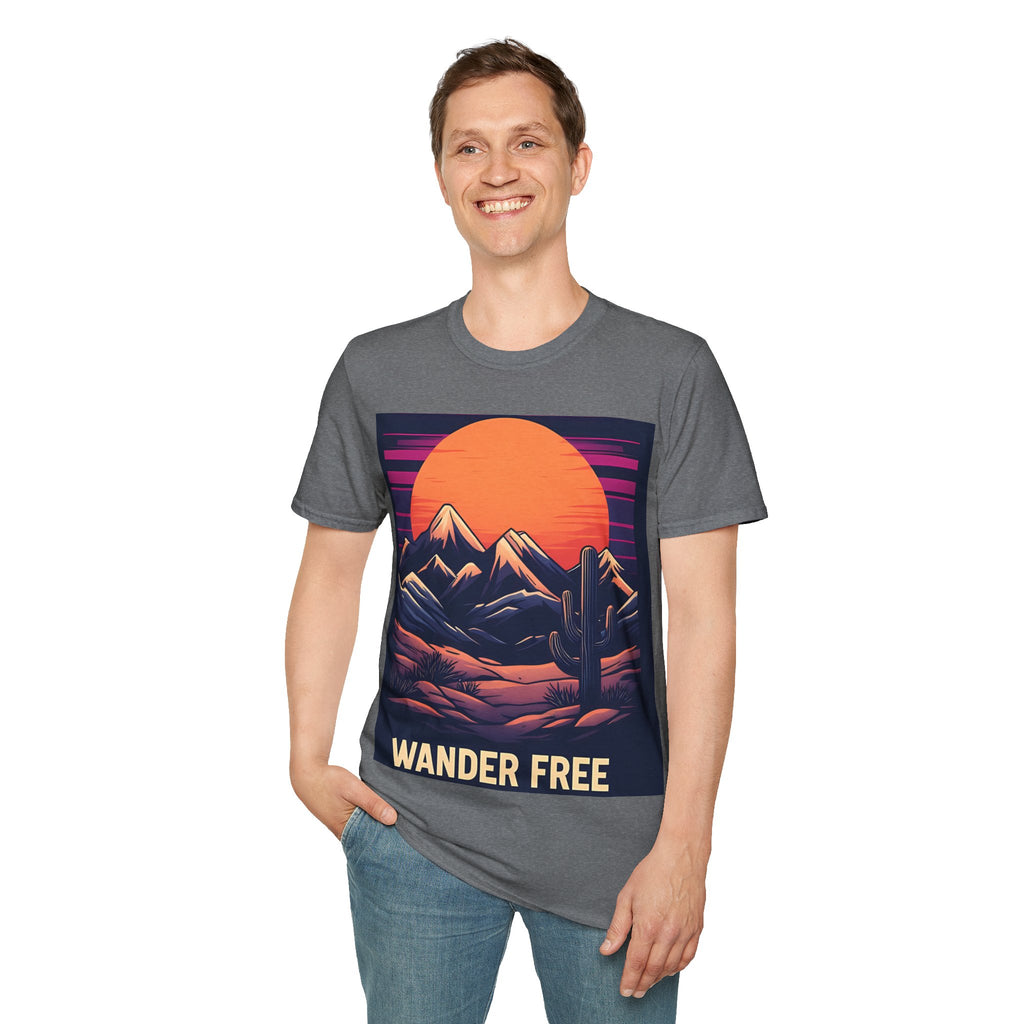 Sunset Mountains T-Shirt — Retro Desert Sunset Graphic Tee