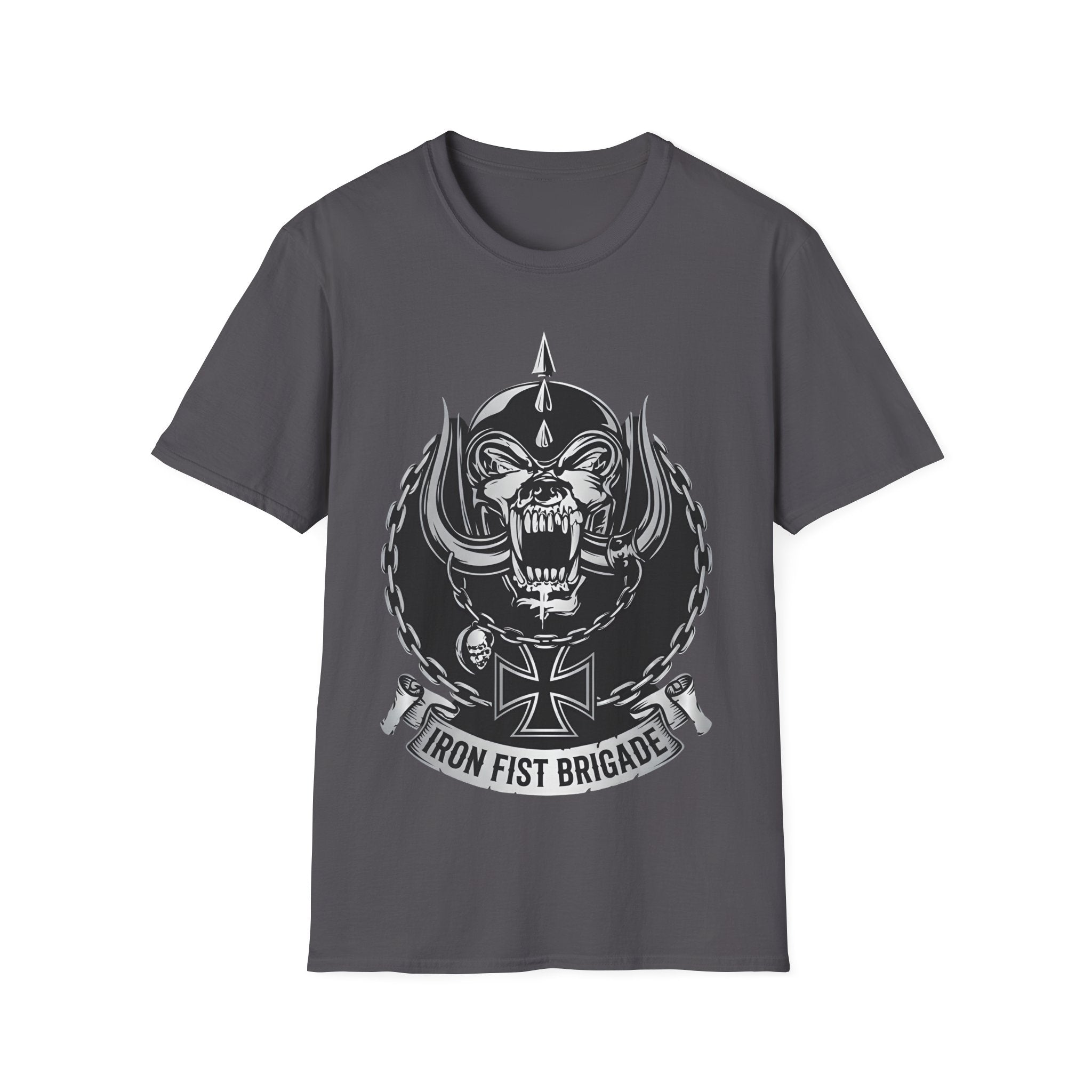 Motorcycle Club Skull T‑Shirt — Iron Fist Brigade Gothic Biker Tee