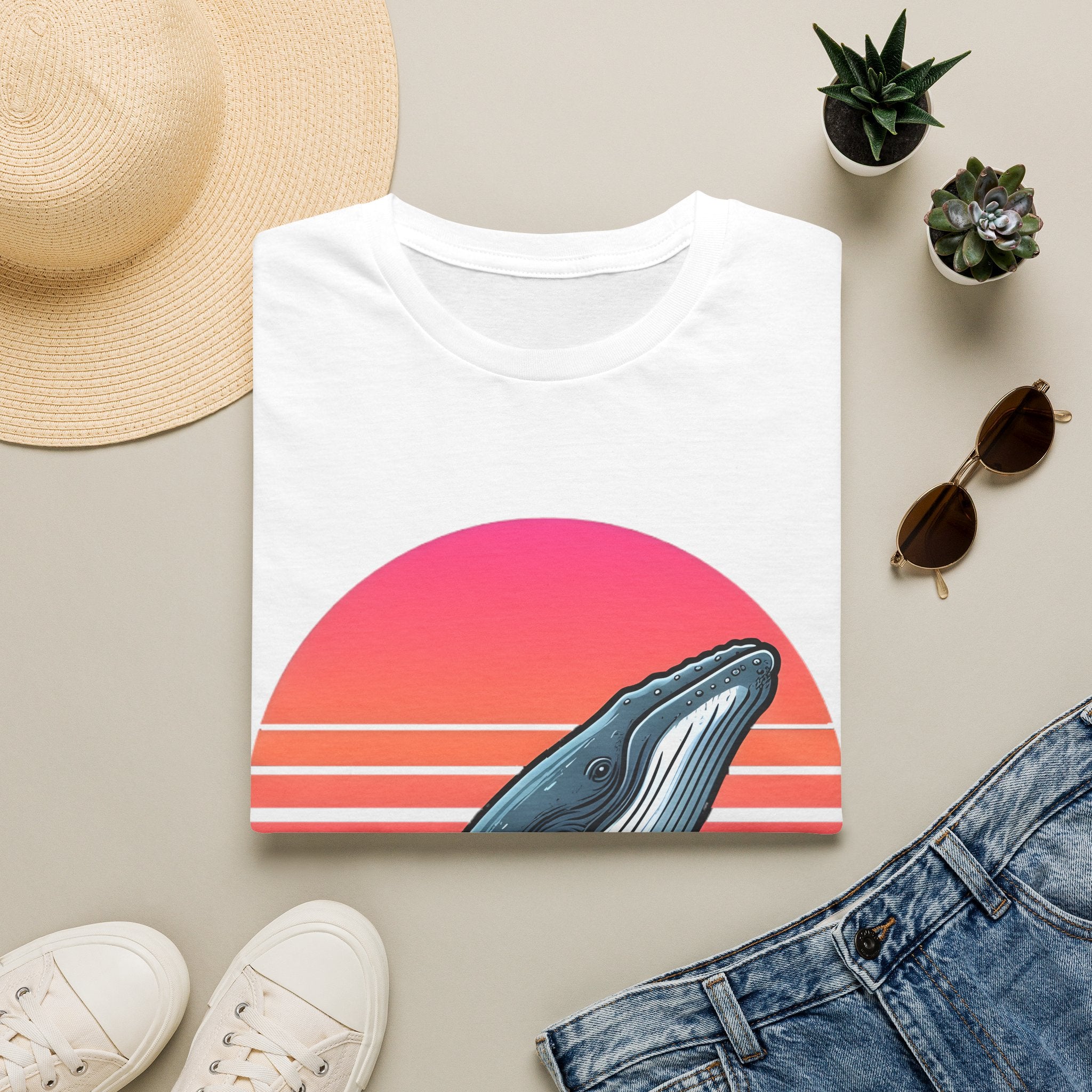 Pacific Breach - Vintage Whale / Summer Sealife T Shirt