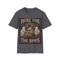 Halloween T‑Shirt — "Here For The Boos" Vintage Ghost & Skull Design