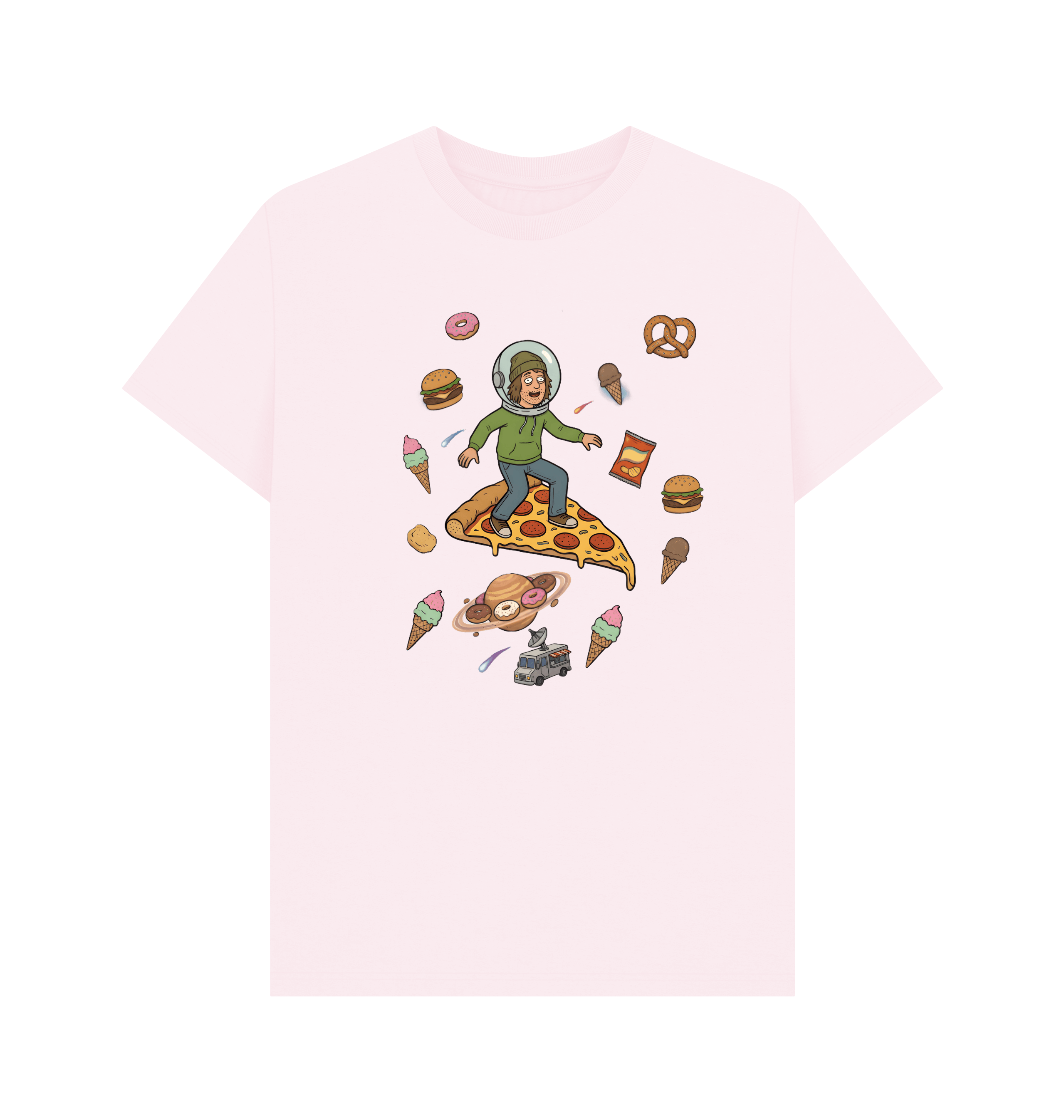 Pink Printed T-shirt Front