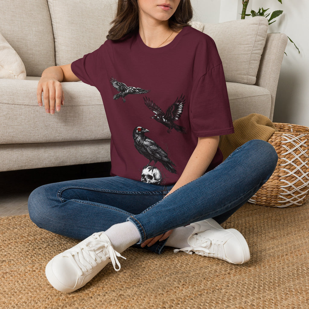 The Messengers - T Shirt, Gothic / Dark Fantasy Crow Design