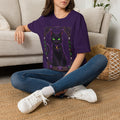 Mystic Black Cat T‑Shirt — Glowing Green Eyes Witchy Tee