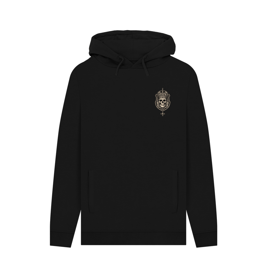 Black Printed Hoody Front