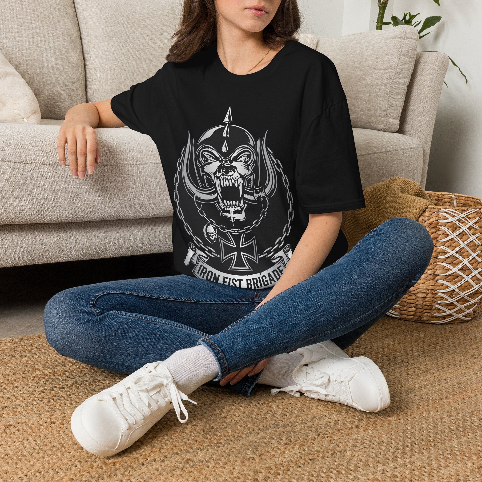 Motorcycle Club Skull T‑Shirt — Iron Fist Brigade Gothic Biker Tee