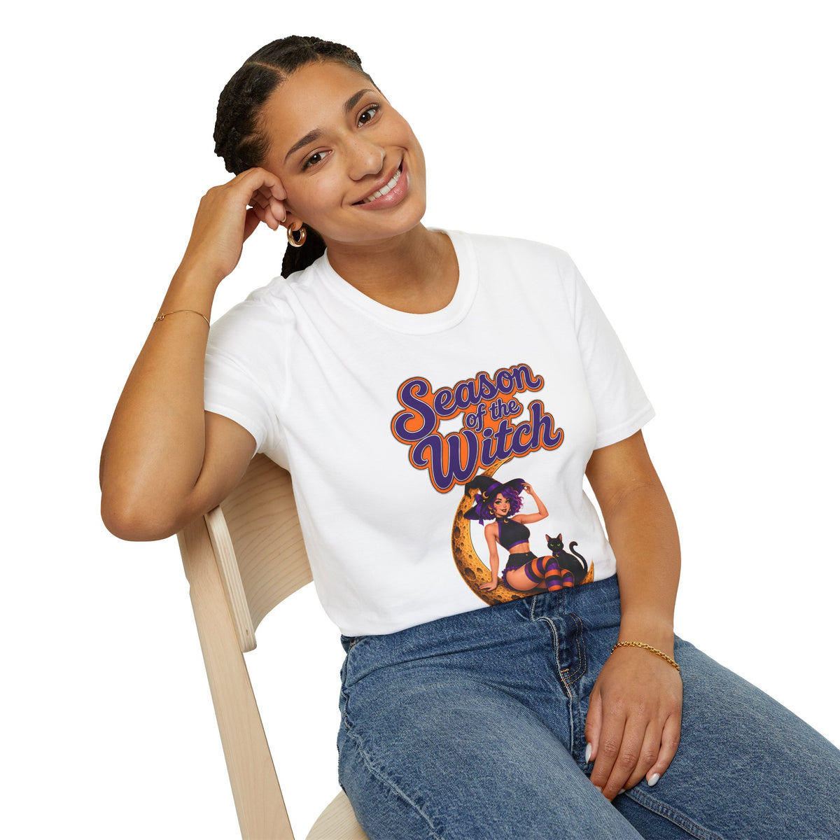 Season of the Witch T-Shirt — Retro Witch Graphic Tee for Halloween & Autumn