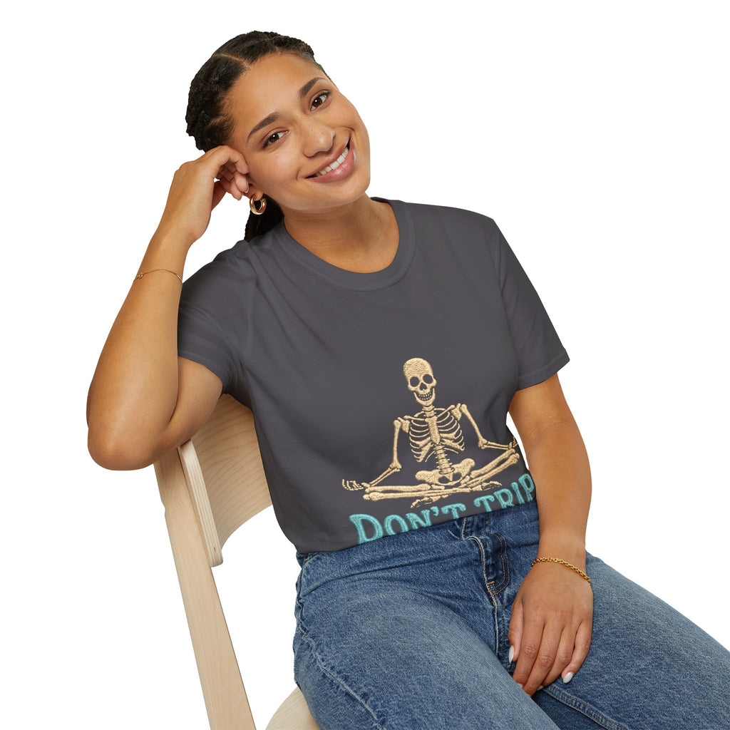 Skeleton Yoga T-Shirt - 'Don't Trip' Funny Skeleton GTA 6 Inspired