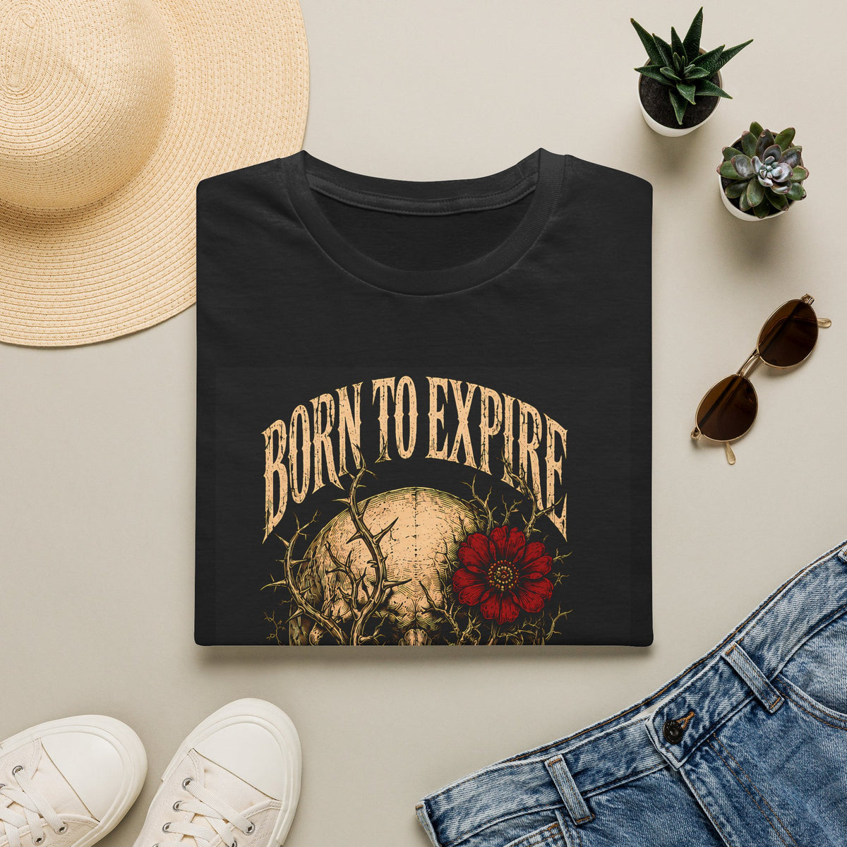 Born to Expire Skull Tee