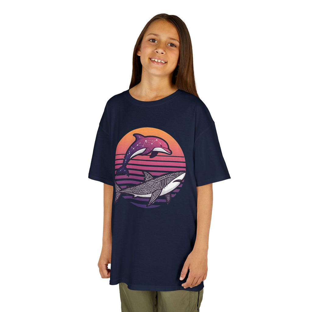 Celestial Sealife - T Shirt, Summer / Sea Life / Dolphins and Sharks