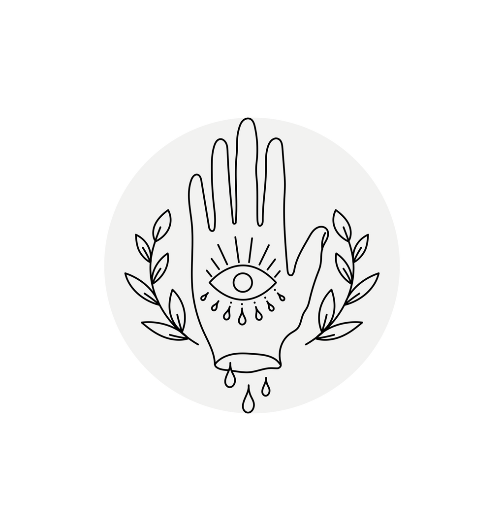 White Printed Circle Sticker Front