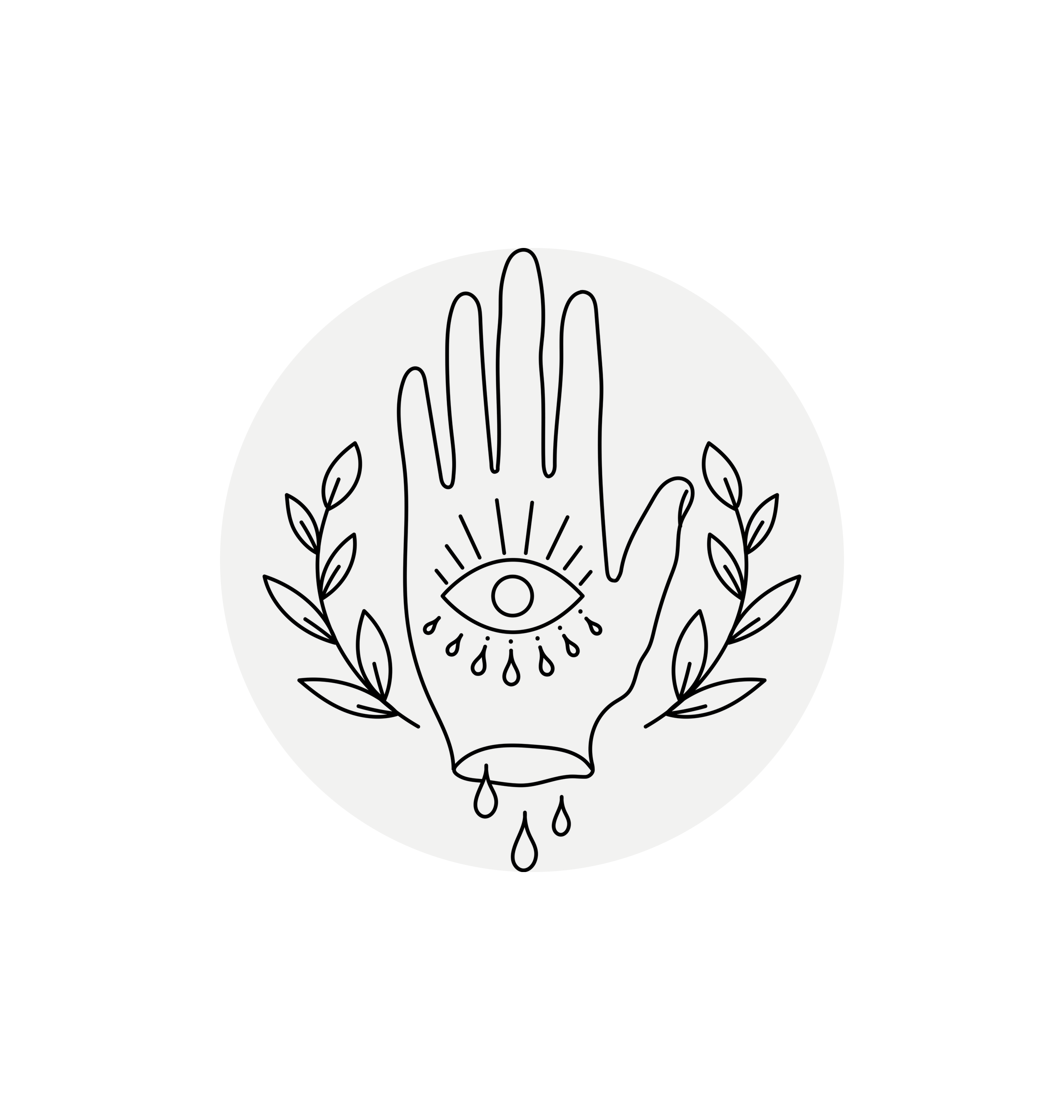 White Printed Circle Sticker Front