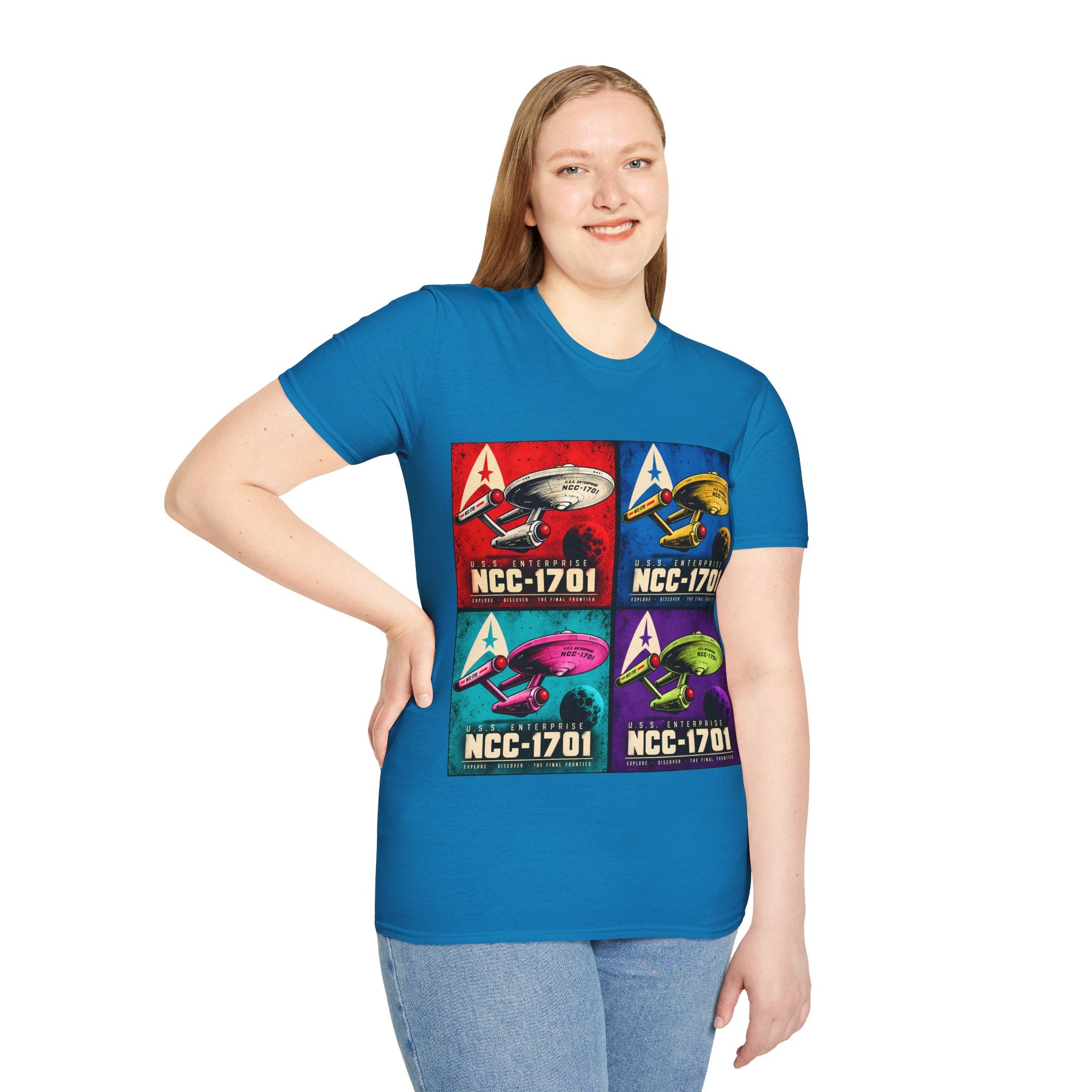 Retro Pop Art Starship NCC-1701 Crew Tee