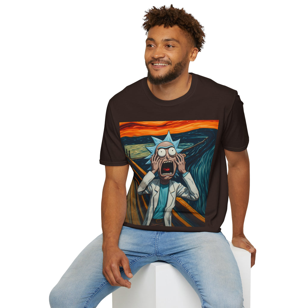 Rick Scream Tee — Rick and Morty Parody of The Scream T-Shirt