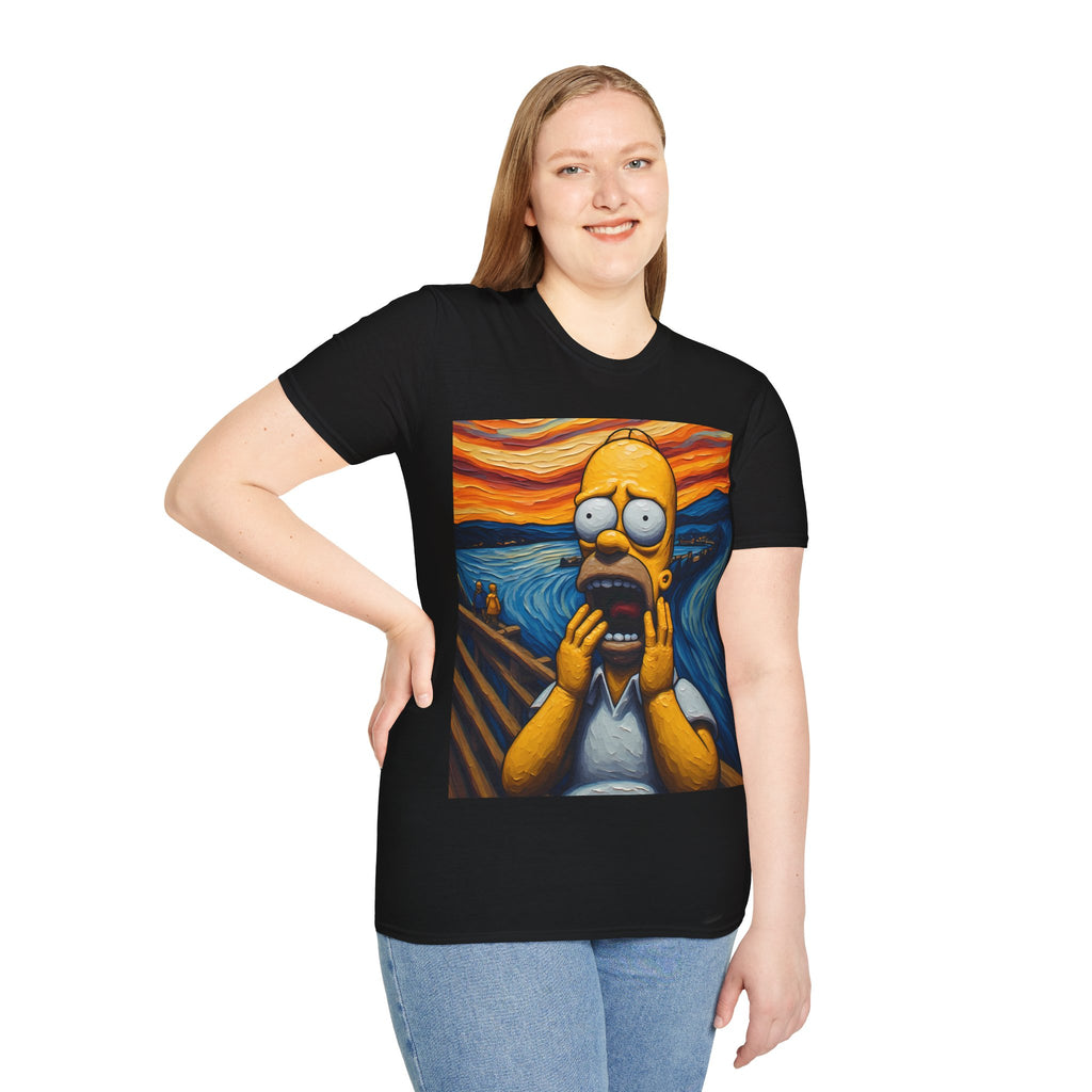 Homer Scream T-Shirt — Parody Pop Art Graphic Tee