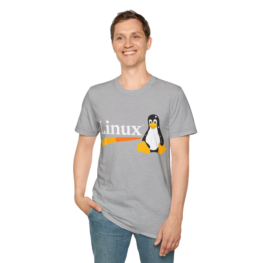Linux Penguin Logo T‑Shirt — Retro Tech Tee for Developers & Open Source Fans