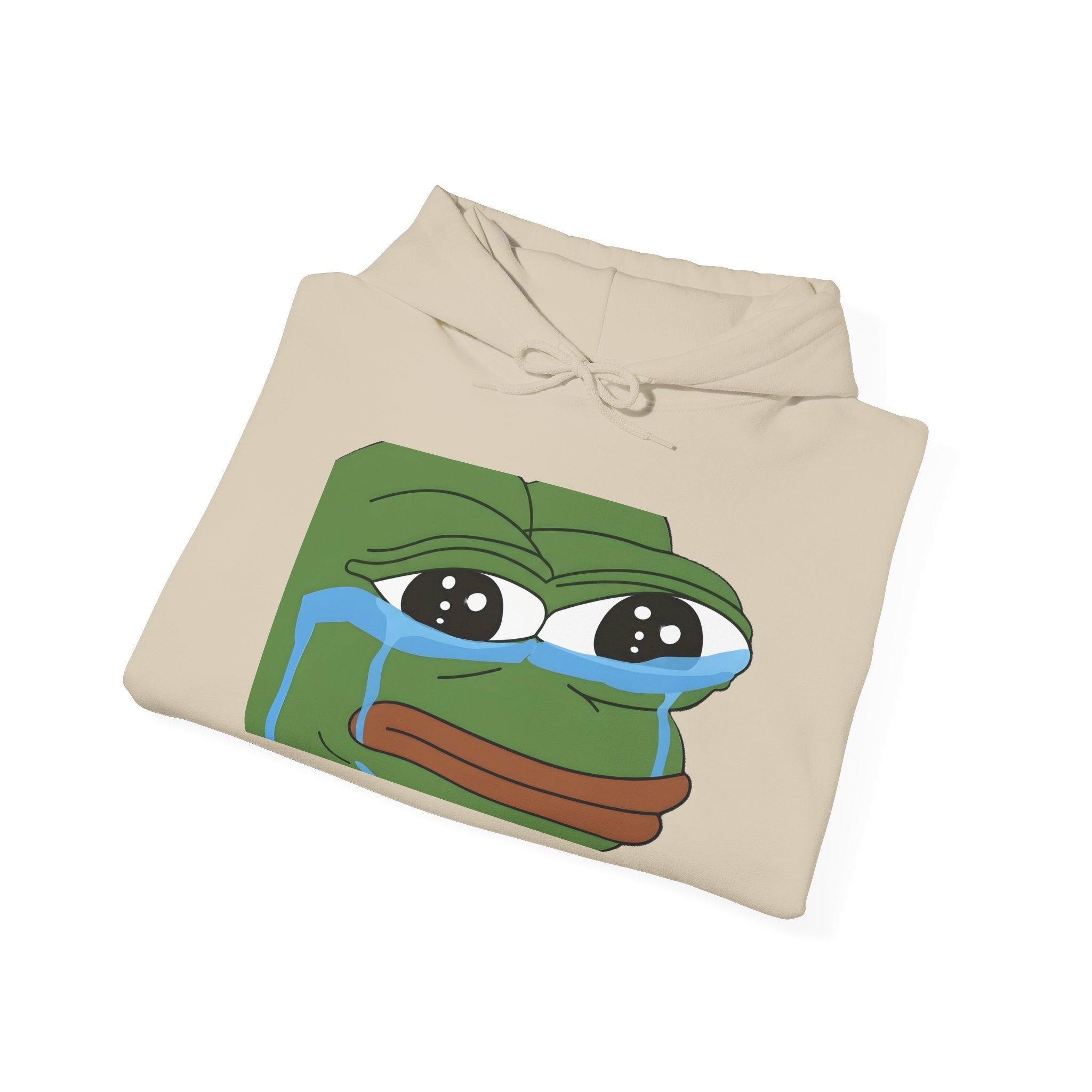 Crying Pepe Hoodie – Sad Frog Meme Graphic Pullover