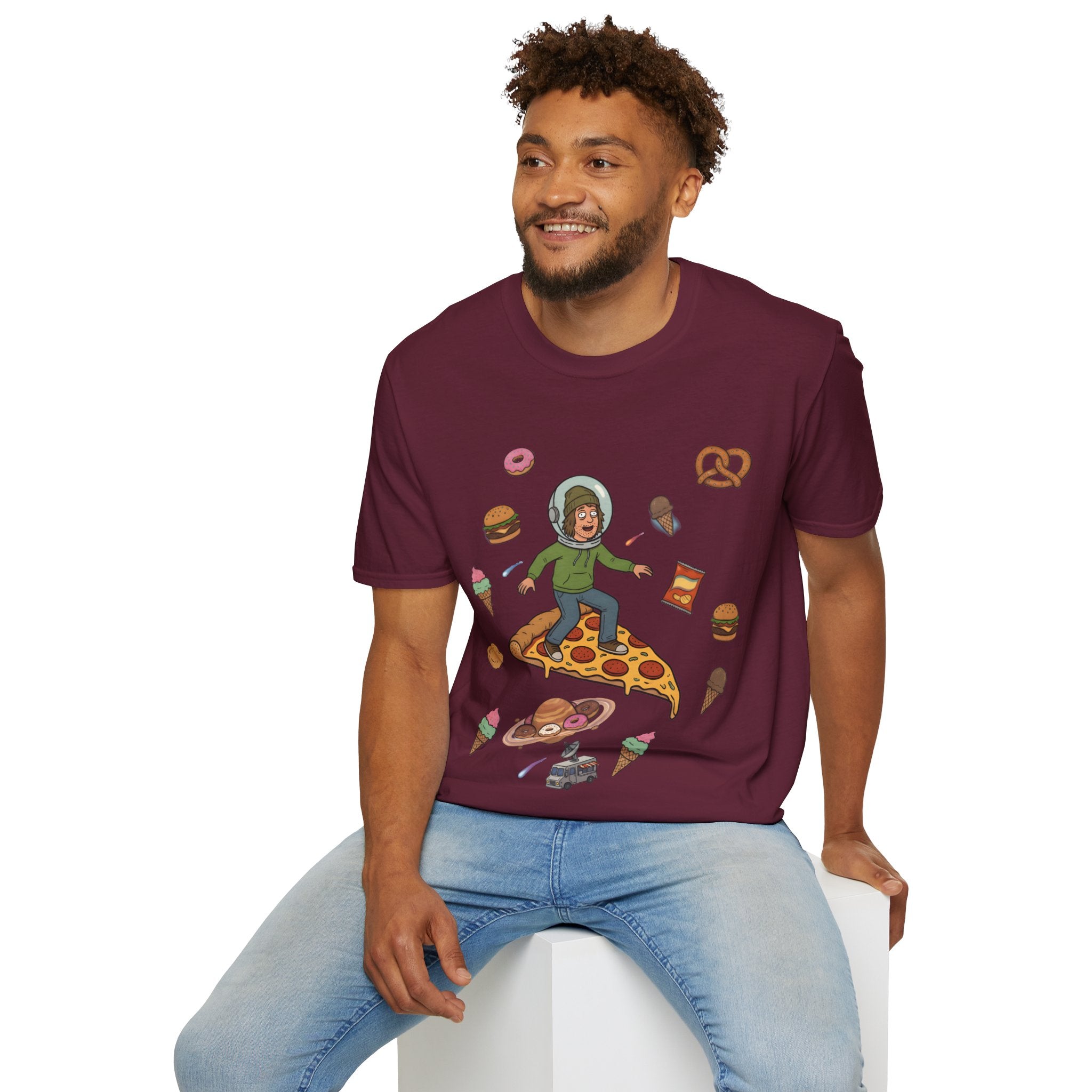 Pizza Ride - T-Shirt, Stoner / Weed Culture Stoner Design