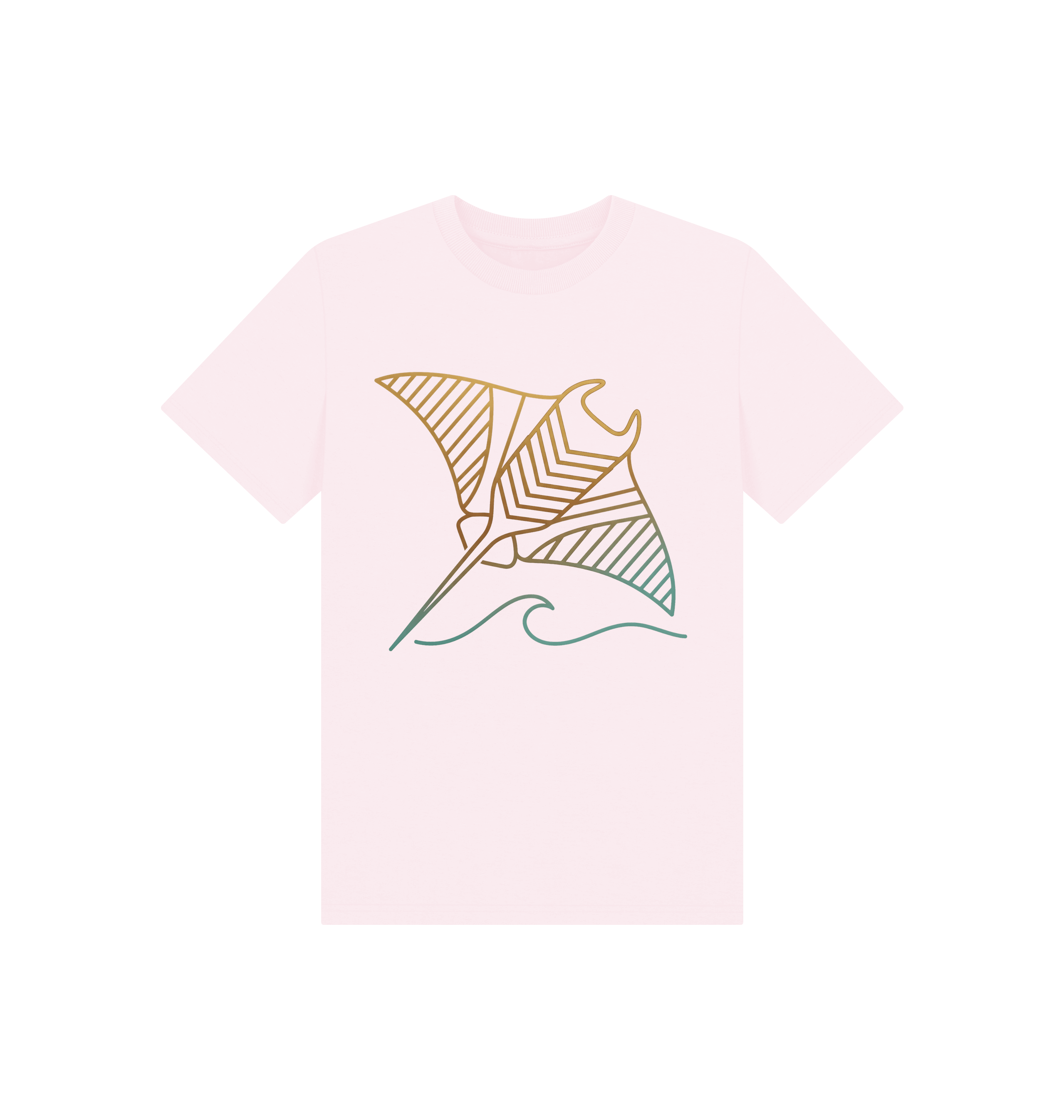 Pink Printed Kids T-Shirt Front