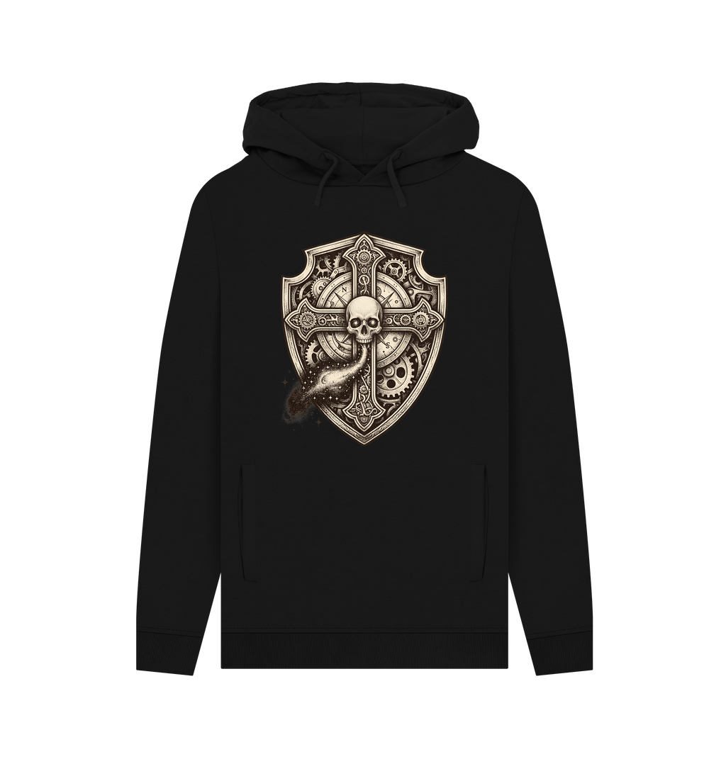 Black Printed Hoody Front