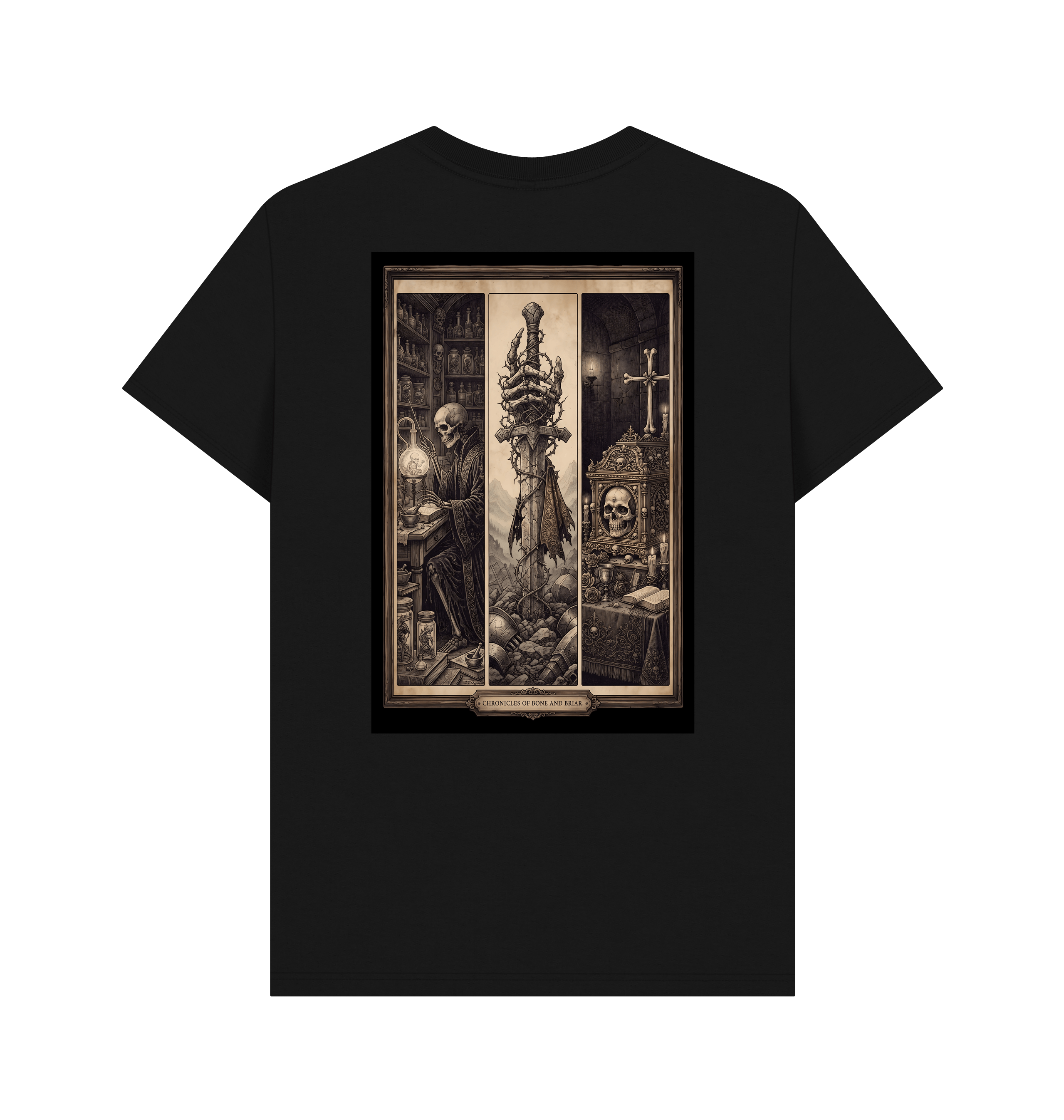 Black Printed T-shirt Back