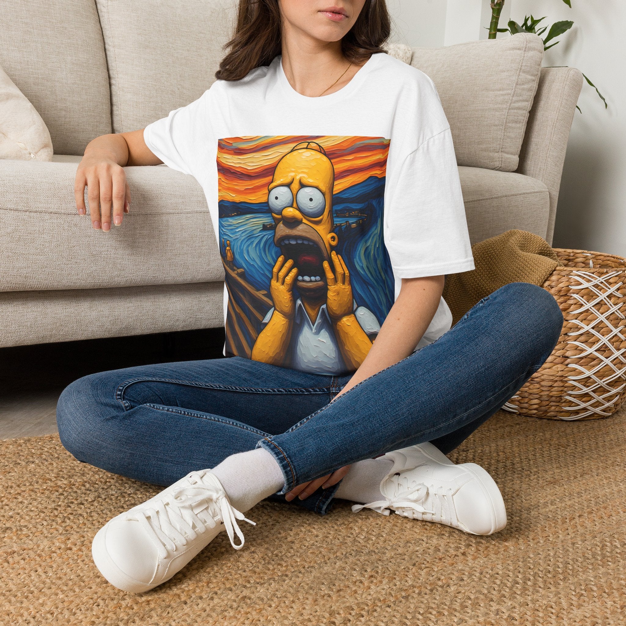 Homer Scream T-Shirt — Parody Pop Art Graphic Tee