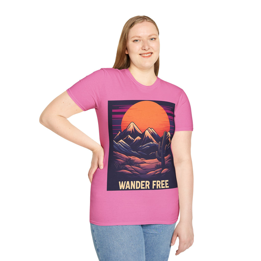 Sunset Mountains T-Shirt — Retro Desert Sunset Graphic Tee