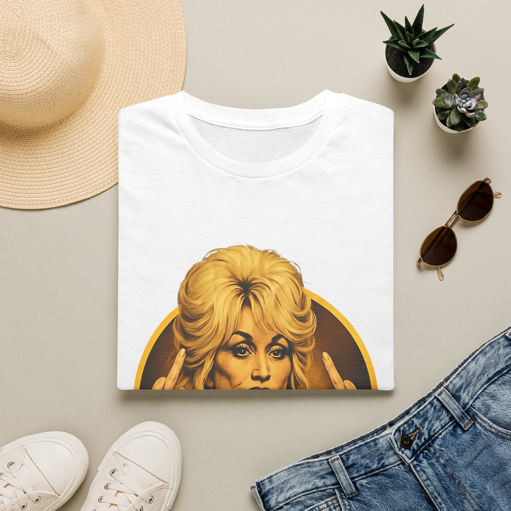 Dolly Middle Finger Portrait T-Shirt — Retro Attitude Graphic Tee