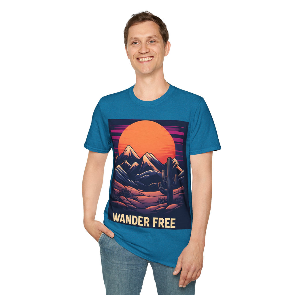 Sunset Mountains T-Shirt — Retro Desert Sunset Graphic Tee