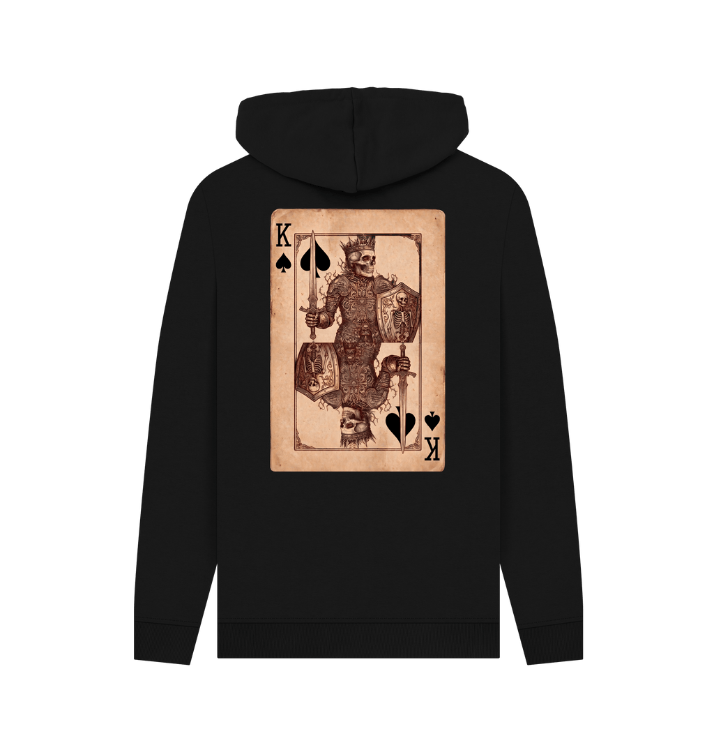 Black Printed Hoody Back