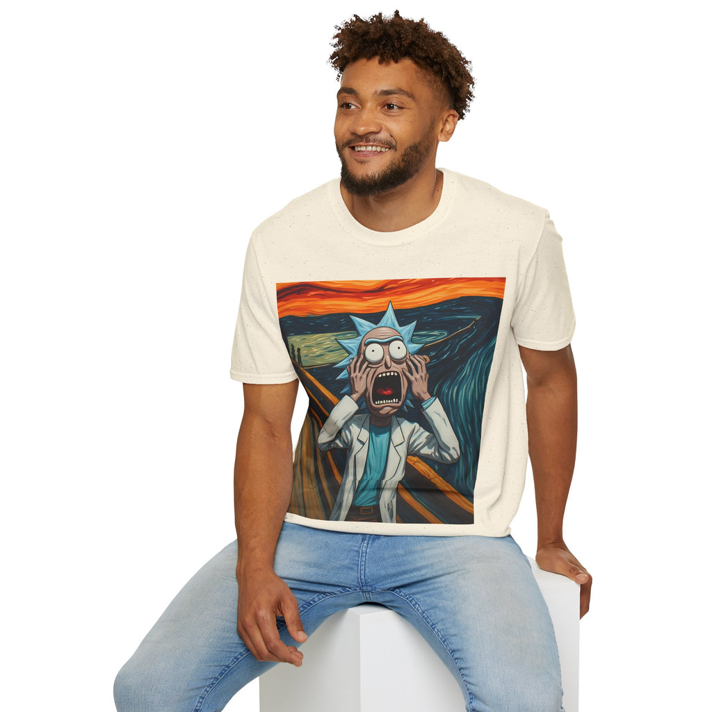 Rick Scream Tee — Rick and Morty Parody of The Scream T-Shirt