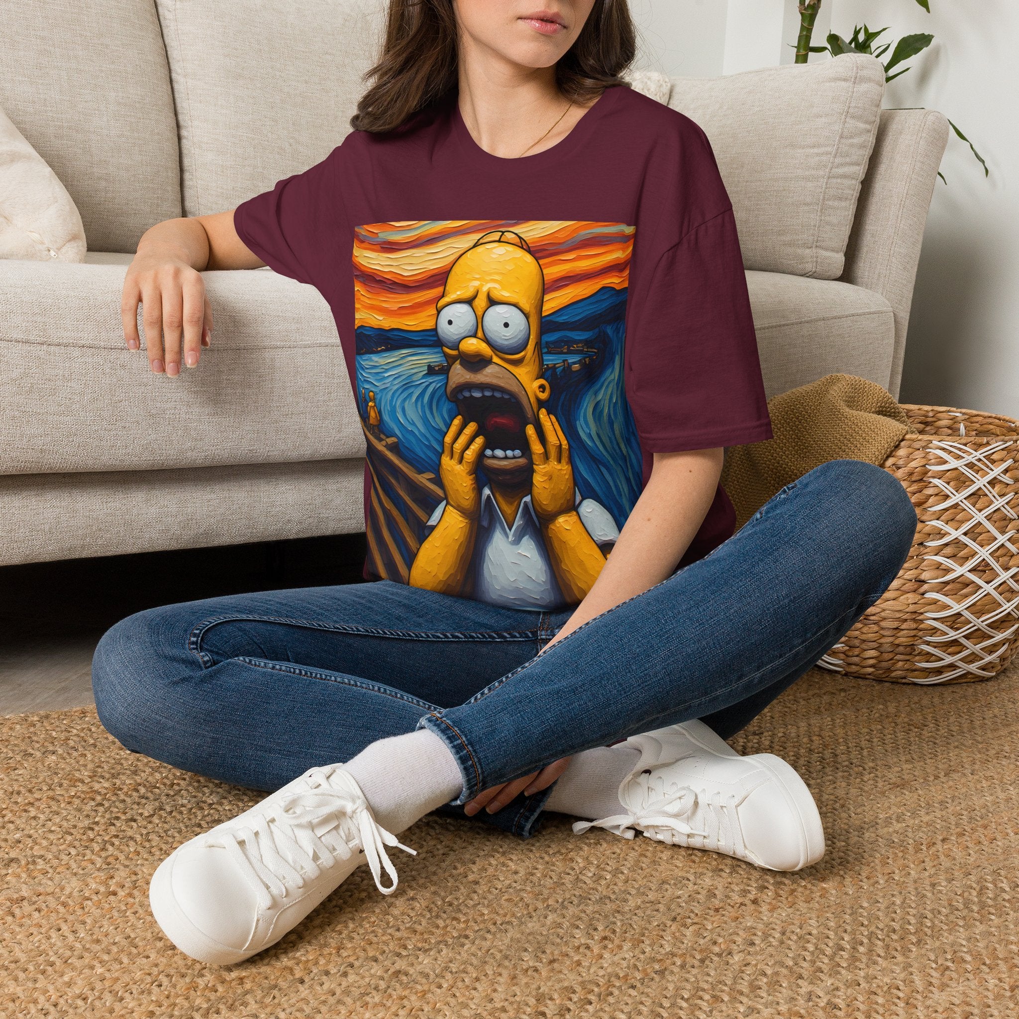 Homer Scream T-Shirt — Parody Pop Art Graphic Tee
