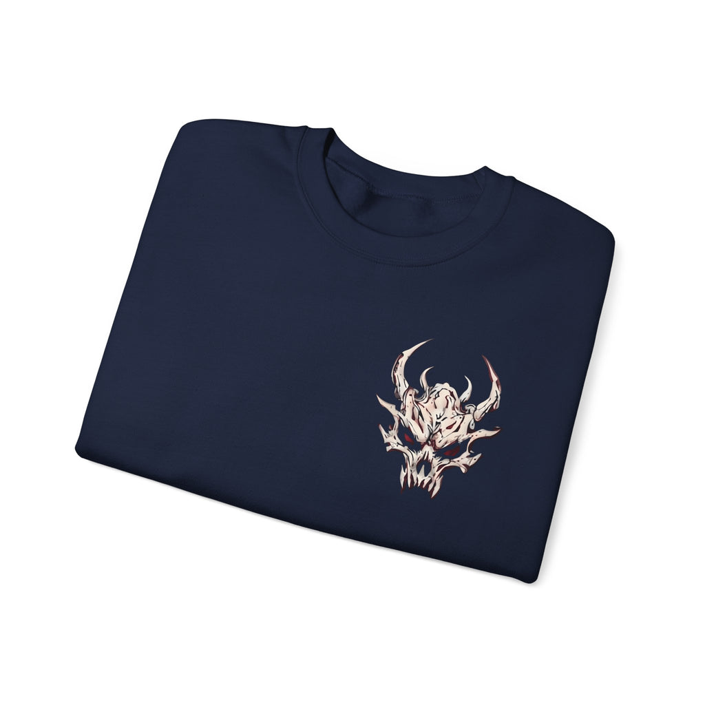 Dragon Skull Crewneck Sweatshirt — Gothic Eastern Dragon Chest Graphic