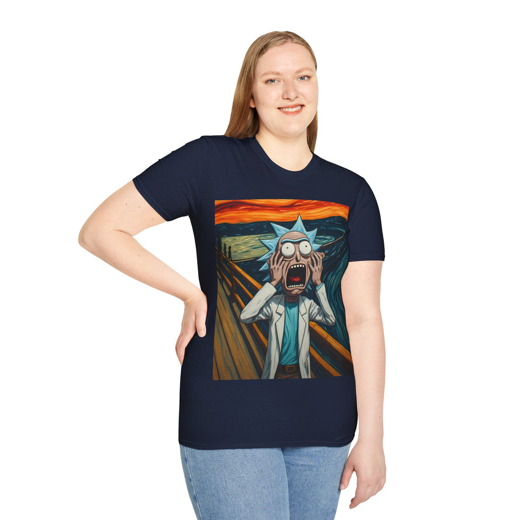 Rick Scream Tee — Rick and Morty Parody of The Scream T-Shirt