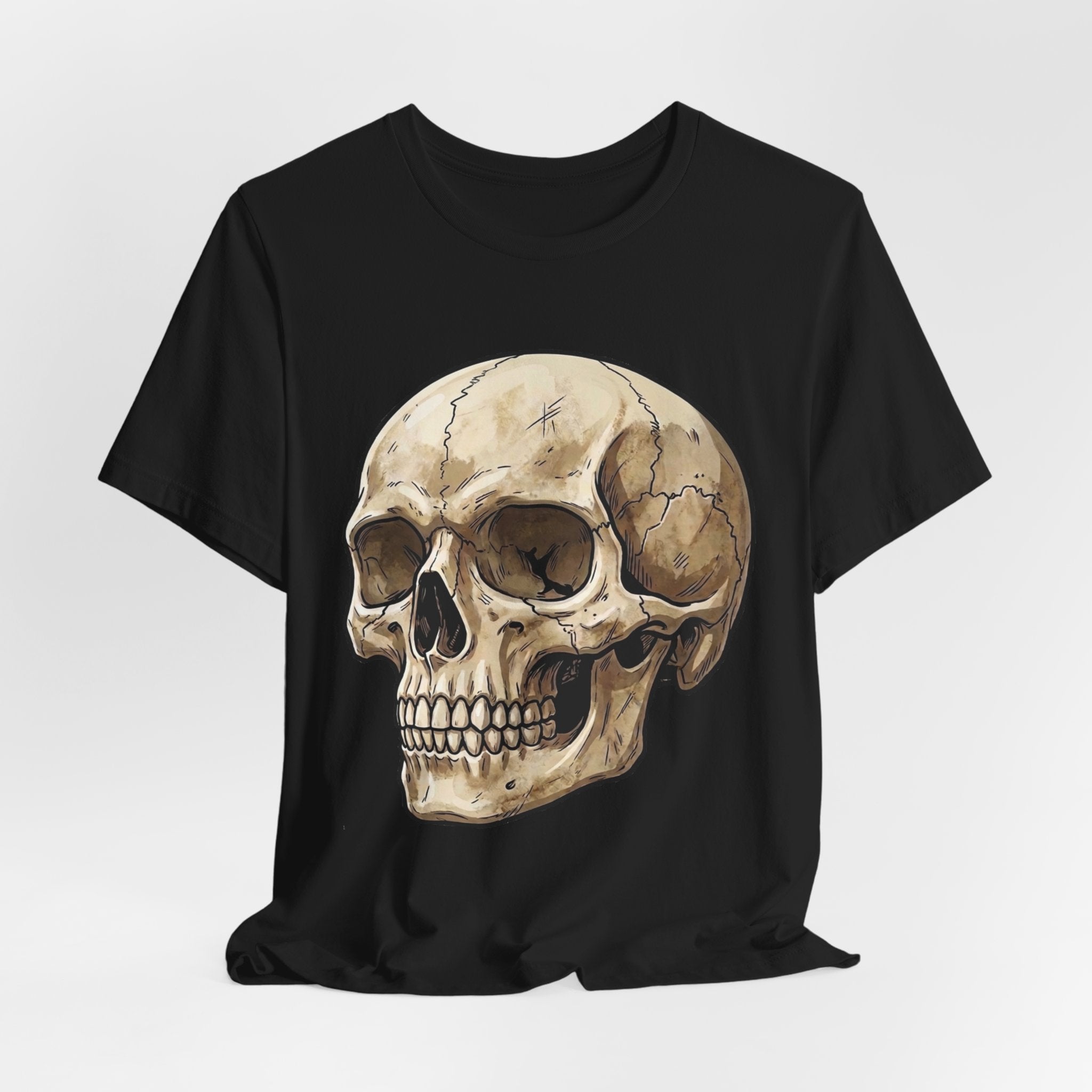 Skull Illustration T-Shirt — Vintage Anatomical Skull Tee
