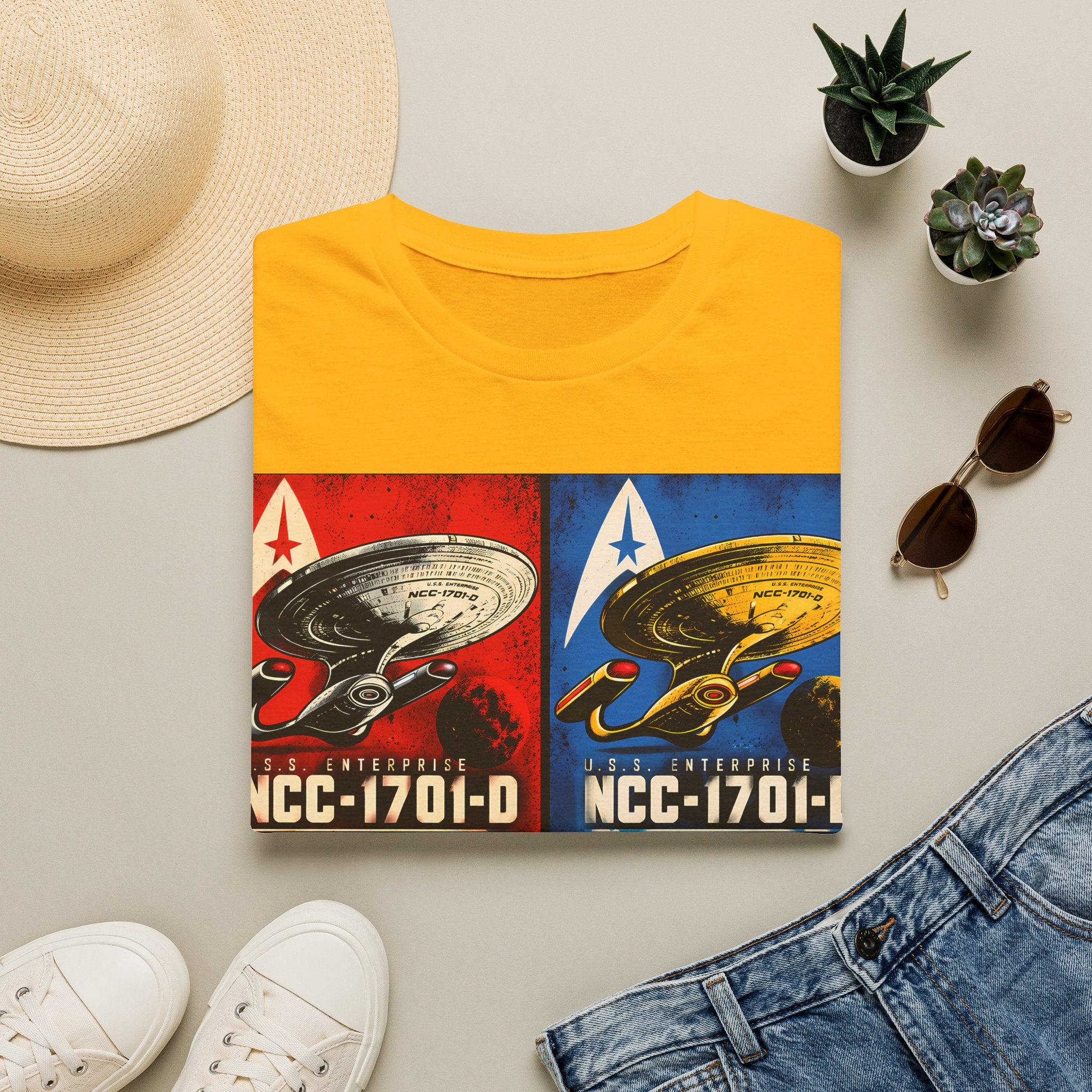 Starship NCC-1701-D Pop Art T-Shirt