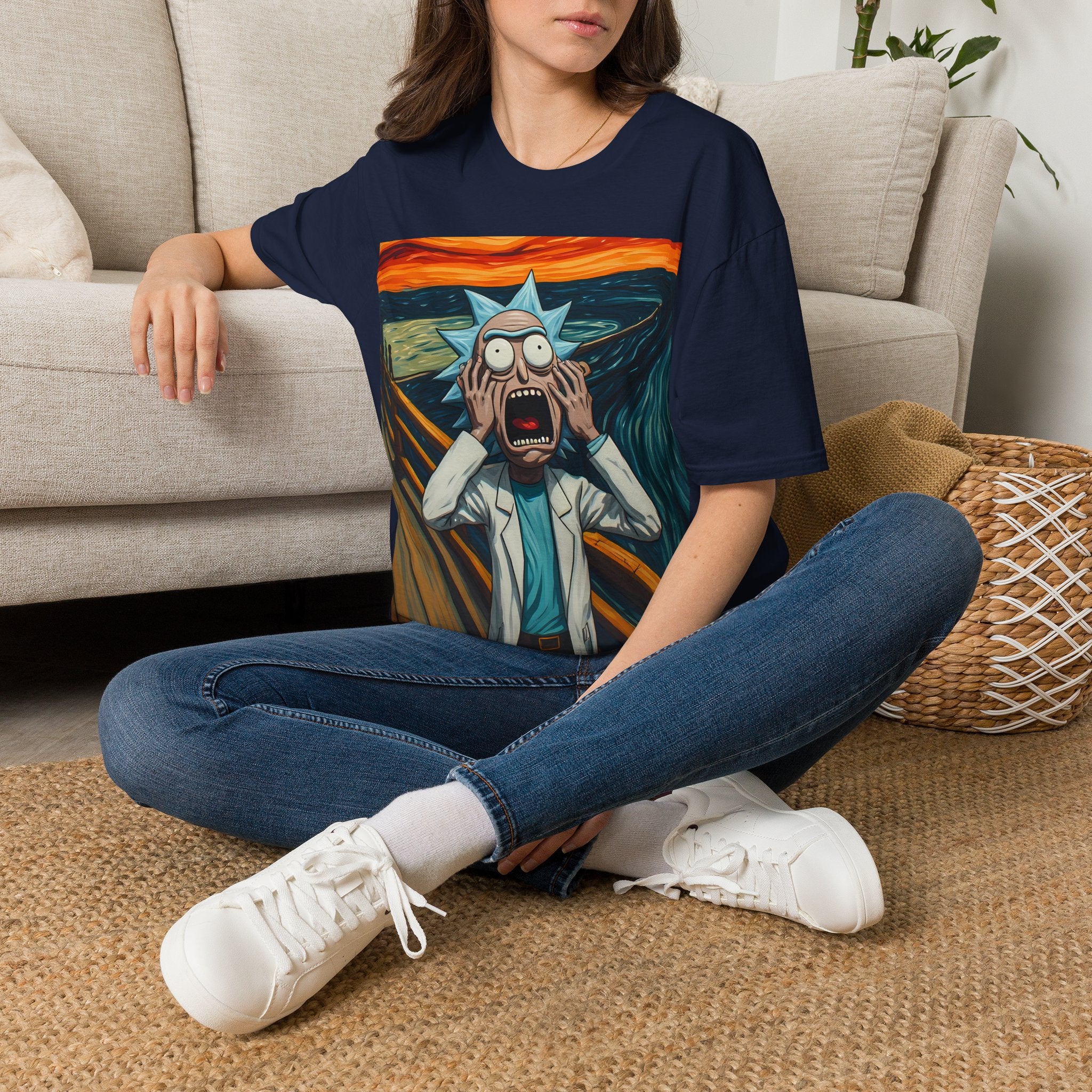 Rick Scream Tee — Rick and Morty Parody of The Scream T-Shirt