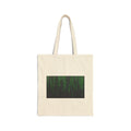 Matrix Code Canvas Tote Bag — Green Digital Rain Laptop & Grocery Tote