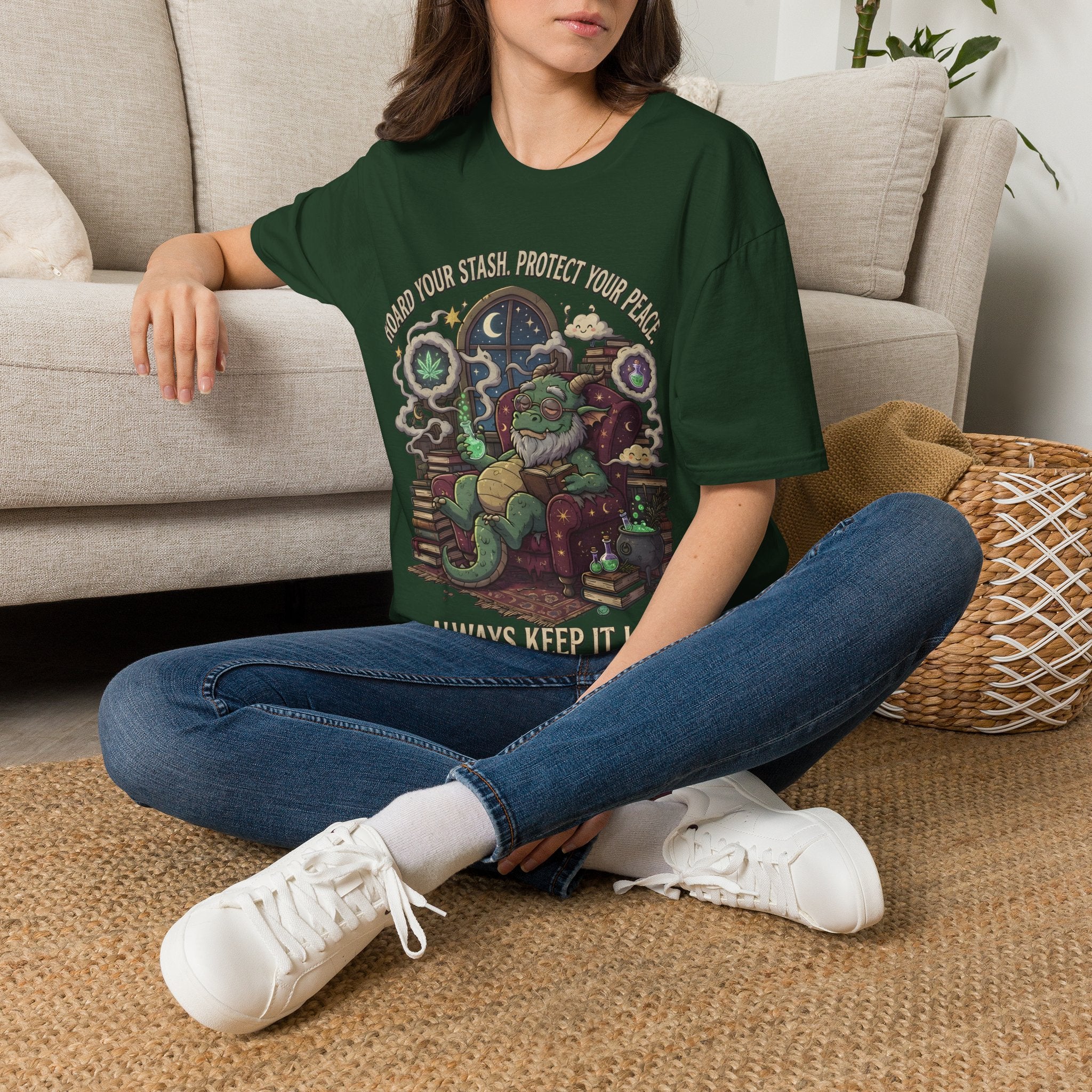 Dragon Stoner - 'Always Keep It Lit' - Psychedelic Chill Graphic Tee