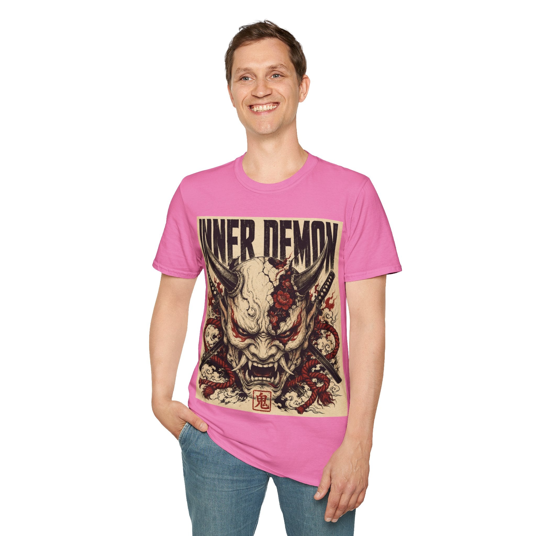 Inner Demon Graphic T-Shirt — Horror Skull Oni Design
