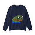 Pepe Meme Crewneck Sweatshirt — Grumpy Frog Graphic Pullover