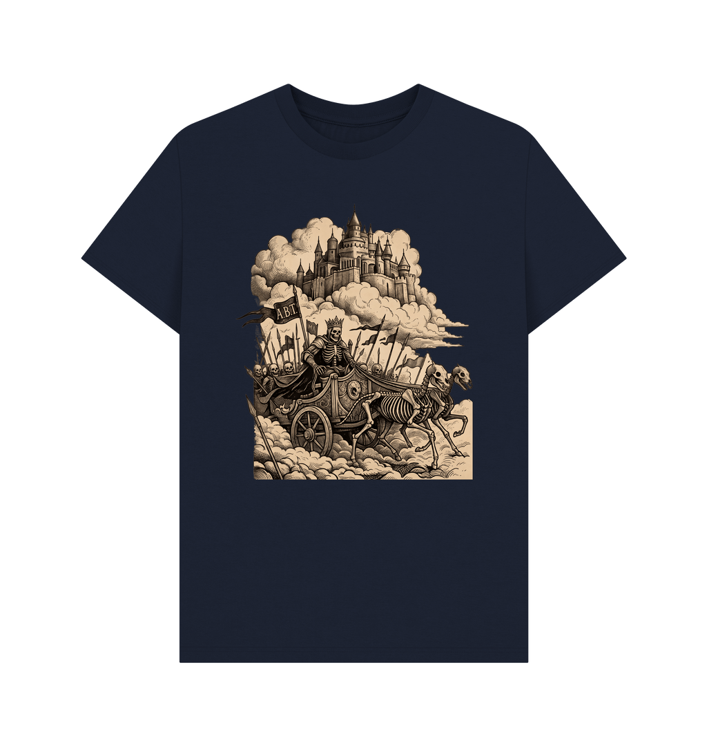Navy Blue Printed T-shirt Front