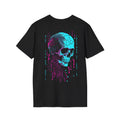 Glitch Skull Back Print Cyberpunk — Tee