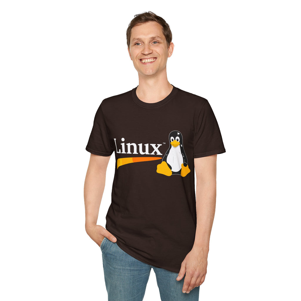 Linux Penguin Logo T‑Shirt — Retro Tech Tee for Developers & Open Source Fans