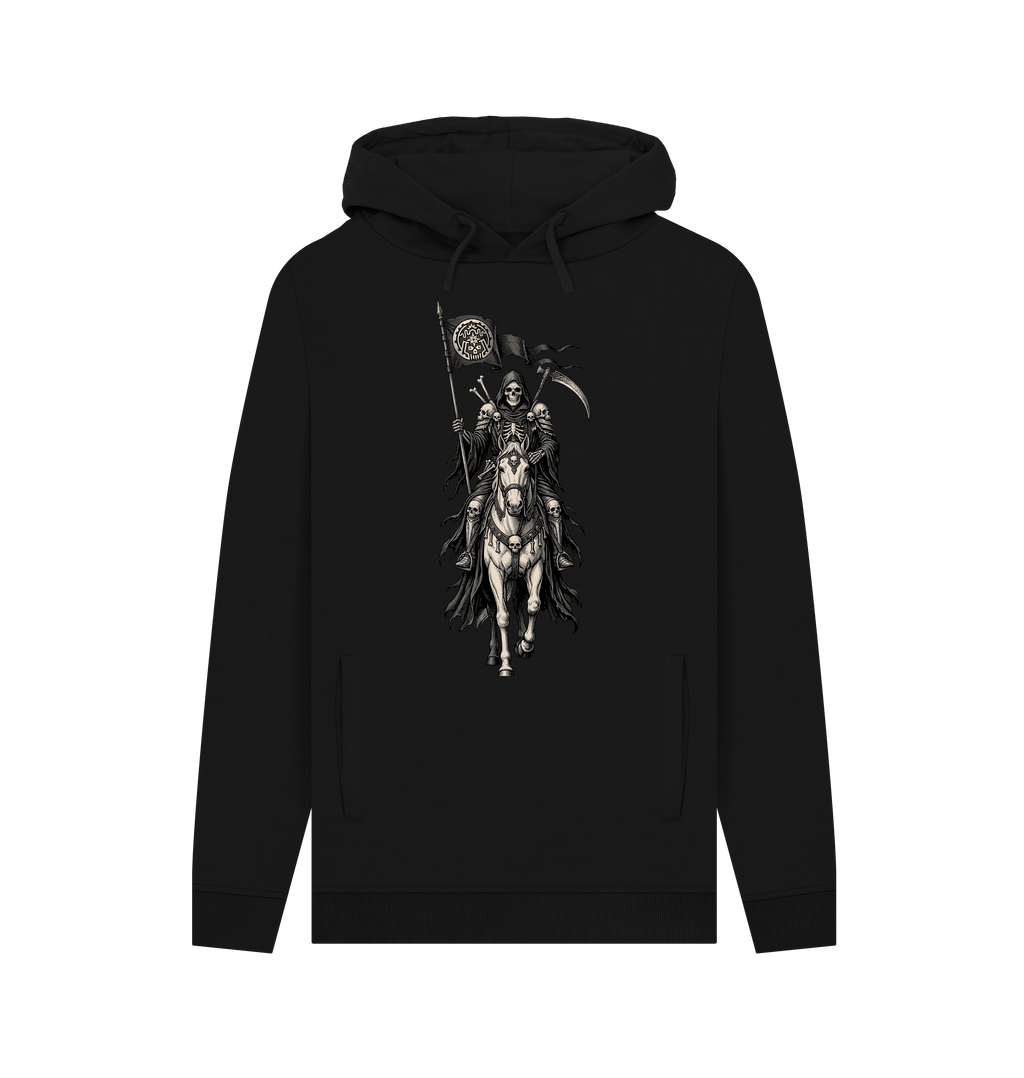 Black Printed Hoody Front