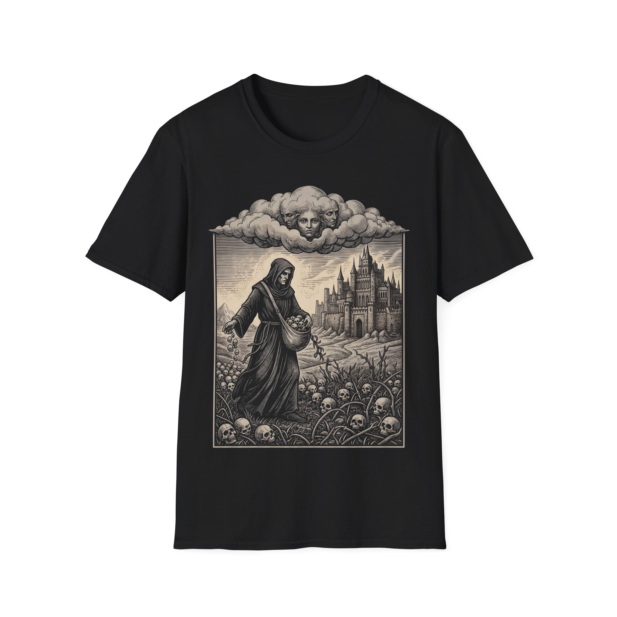 Watch over the Dead - T-Shirt, Gothic / Dark Fantasy Skull Design