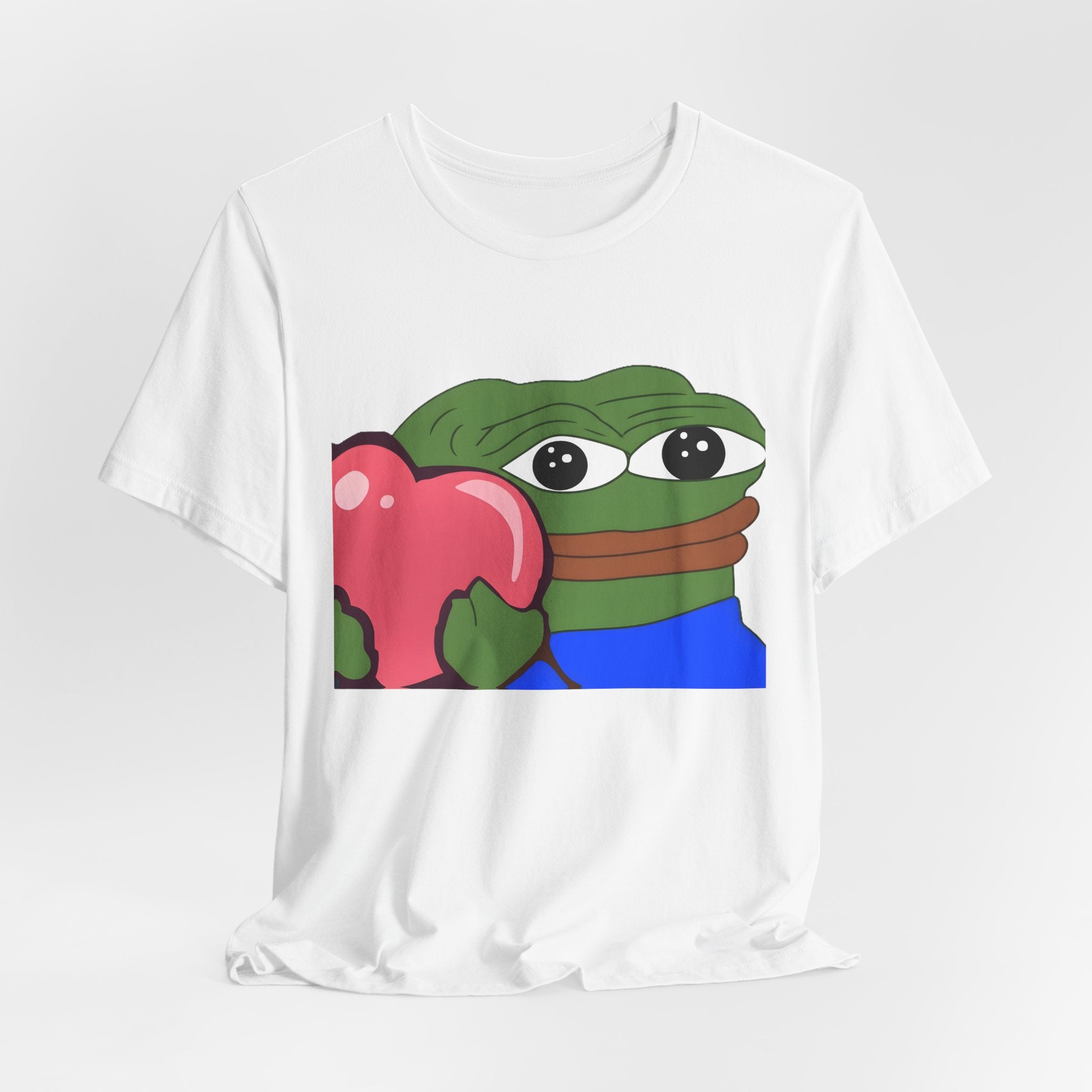Pepe Heart Tee — Cute Frog Holding Heart Graphic T-Shirt