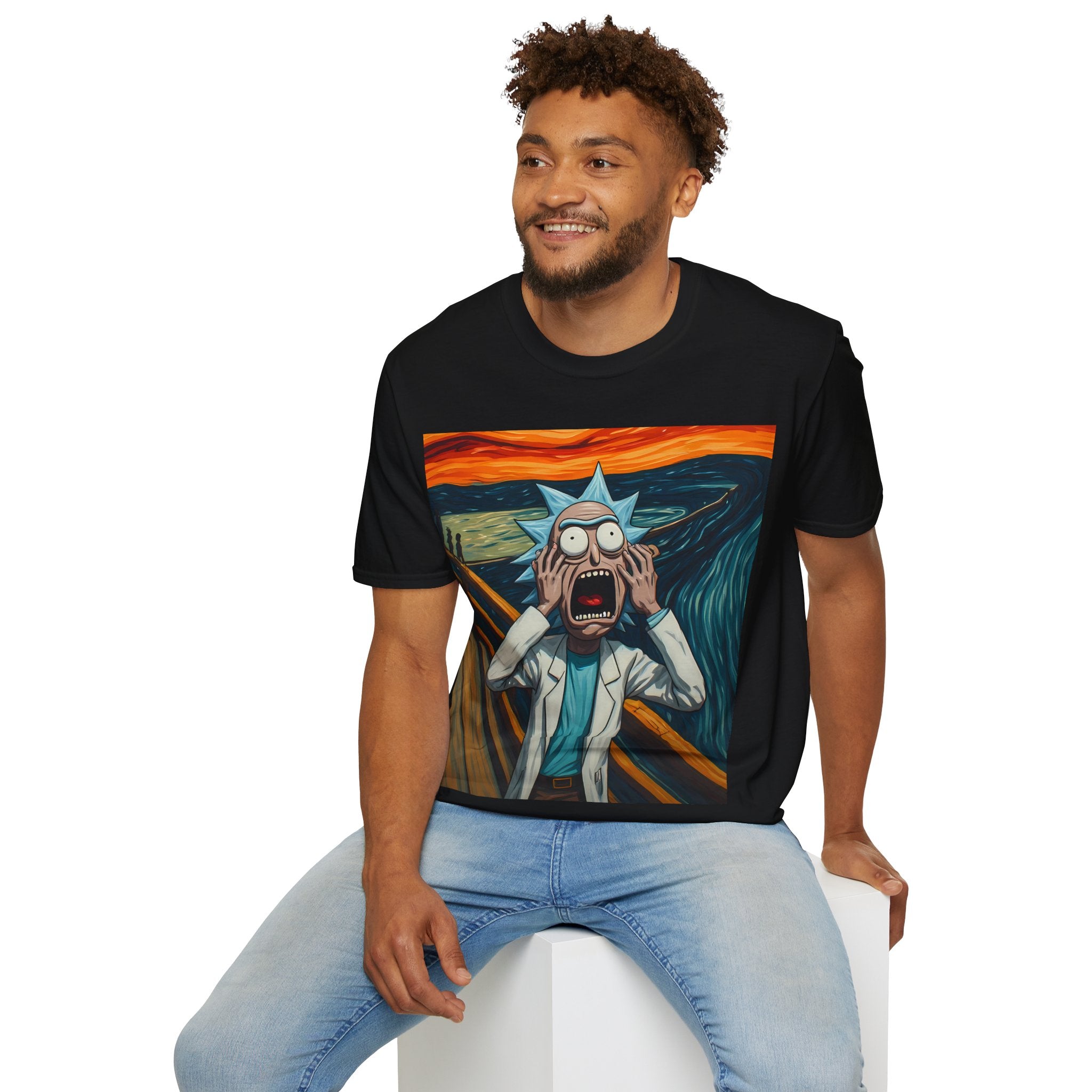 Rick Scream Tee — Rick and Morty Parody of The Scream T-Shirt
