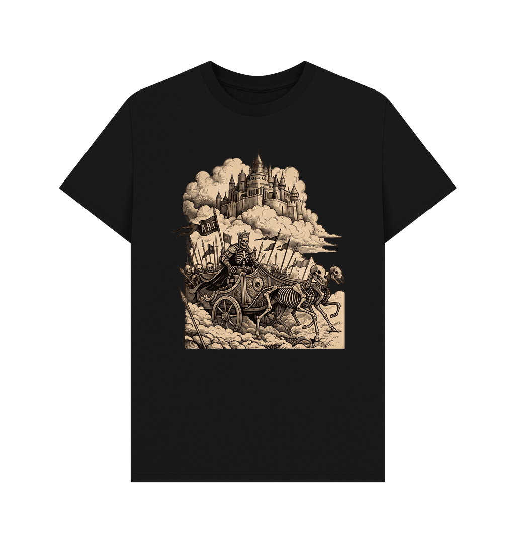 Black Printed T-shirt Front